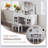 44.4-Inch Makeup Vanity Desk With Adjustable Mirror, Dressing Table Set With Drawer & Cabinet, Space-Saving Beauty Station For Bedroom