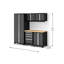 Ensemble de 6 armoires de garage Bold XL Series avec outil, base, armoires murales, plan de travail en bambou et Casier-119048801