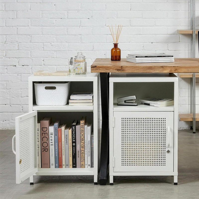 Table de chevet blanche 1 pièce