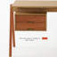 Bureau rectangulaire en bois massif et manufacturé avec 2 tiroirs Burlywood