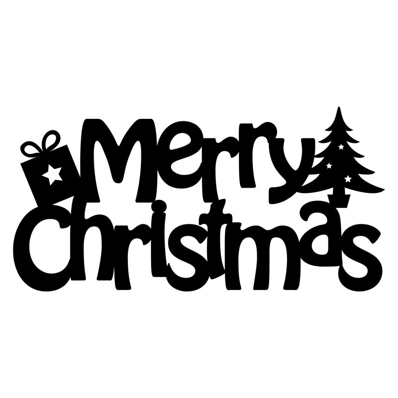 Plaque murale Merry Christmas, H 18 po x l 36 po x P 0,1 po