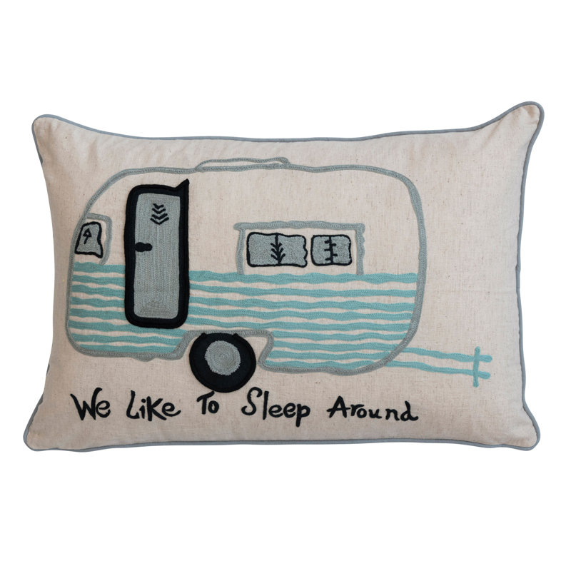  100% Cotton Lumbar Rectangular Pillow Cover & Insert, Down