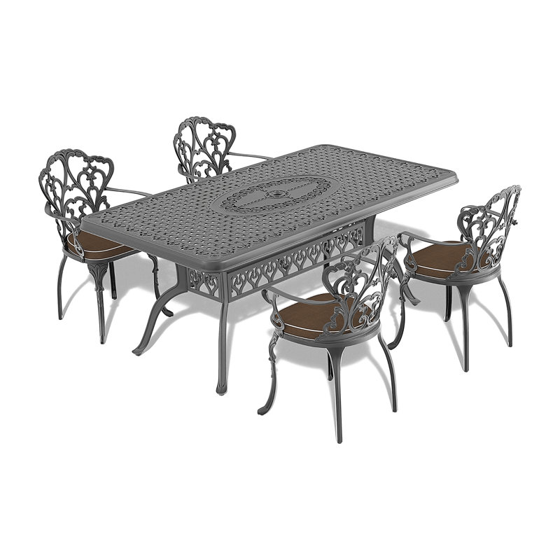 Meubles de jardin en aluminium coulé, 4