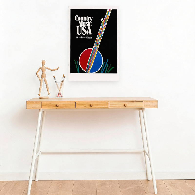 Affiche murale contemporaine Country Music USA, 18" H x 12" W
