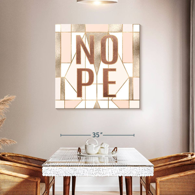 Tergel Nope Typography, 39" H x 39" W