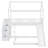 Twin Over Full Bunk Bed With Slide and Storage Stairs-852135678