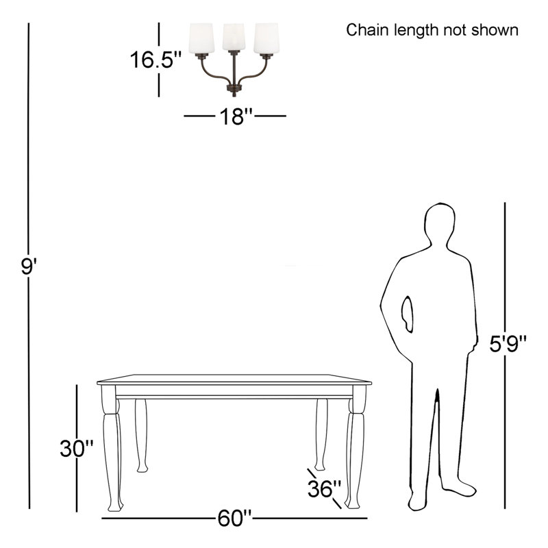 Windom 3 - Light Dimmable Classic / Traditional Chandelier, No, Bronze