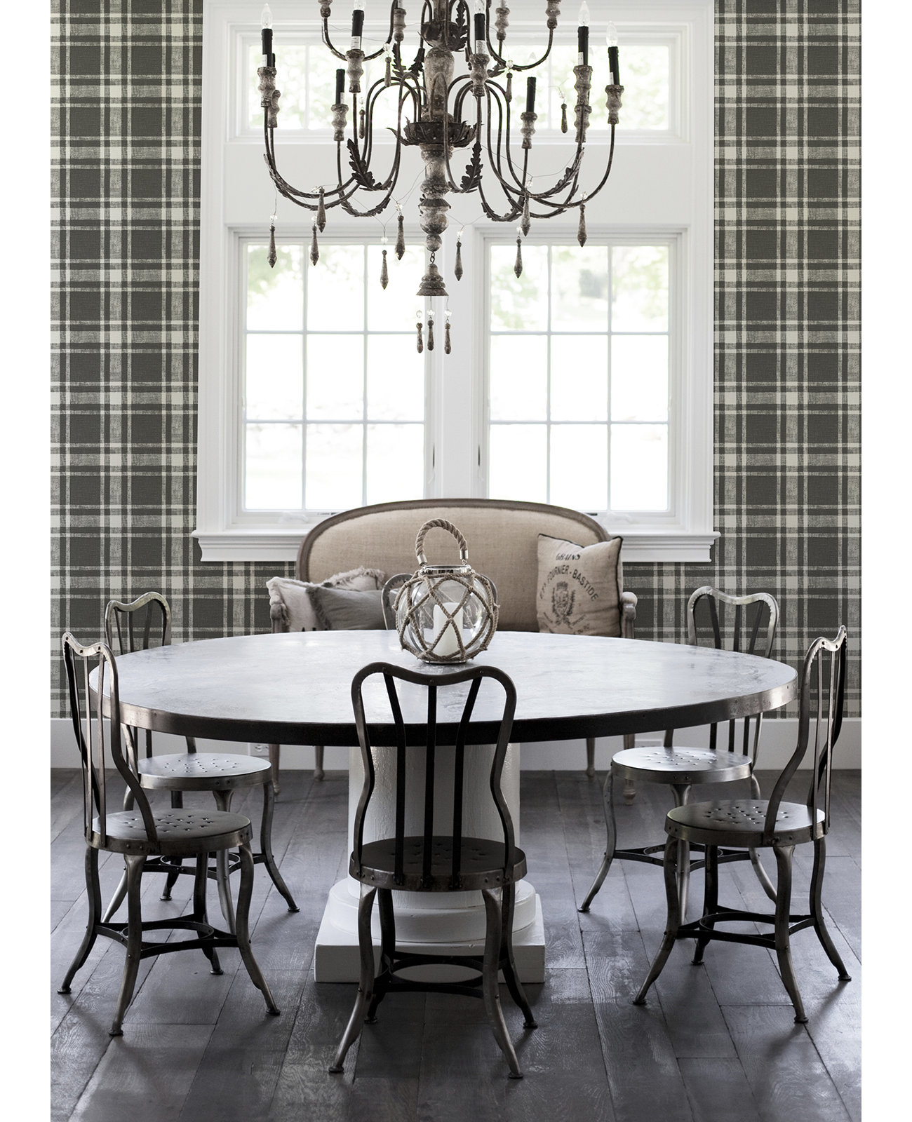 Haslet Wallpaper Roll, Charcoal