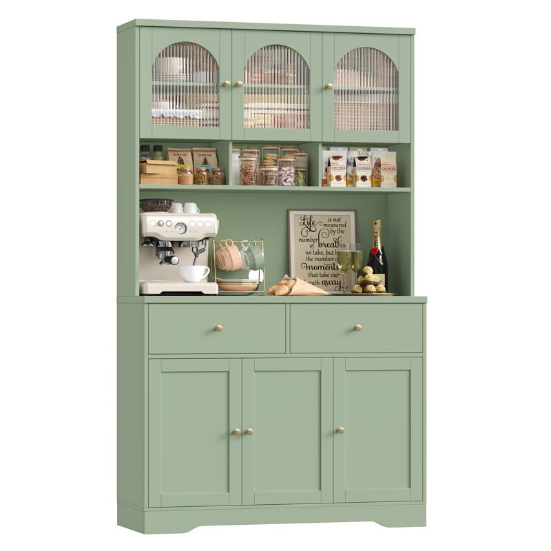 Garde-manger avec tablette à micro-ondes H 70,9 po Kenilworth, Vert