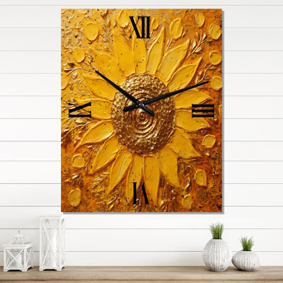 Arrit - Horloge murale tournesol