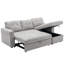 Canapé modulaire en L 86,6 po avec méridienne de rangement et lit escamotable Kr Crystalin