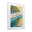 «Pool Ladder At Sunset», reproduction encadrée sous verre, design par Andreas Magnusson-1092948954-1092948932
