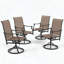 Ensemble de 2 chaises de patio pivotantes à 360 ° en tissu textilène-830032574