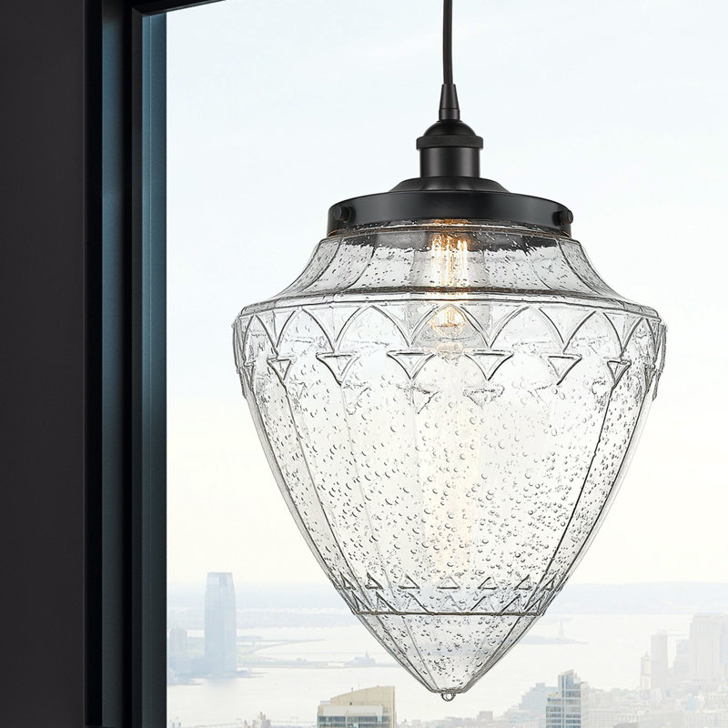 Lanaija 1 - Light Single Pendant, Matte Black, 16.75" H x 12" W x 12" D