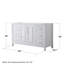 Daria 59'' W Single Bathroom Vanity Base-812547046