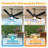 42 Inch Indoor Outdoor Ceiling Fan with Light, 3 ABS Blades Black Patio Ceiling Fan, DC Motor Reversible Ceiling Fan with Remote for Porch, Deck, Bedroom