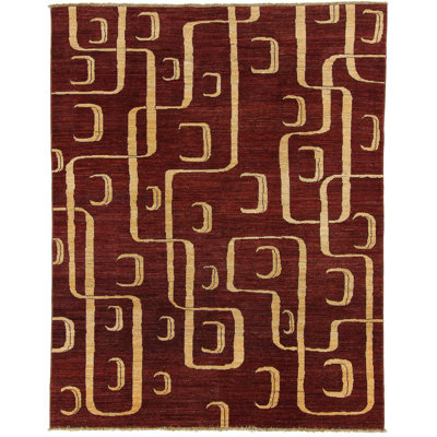 Abstract Wool Hand Woven Area Rug