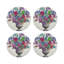 Pistils Large Bouquet Vegan Leather Round Coasters