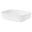 Lavabo de salle de bain vasque rectangulaire 20 po x 15 po en céramique blanche