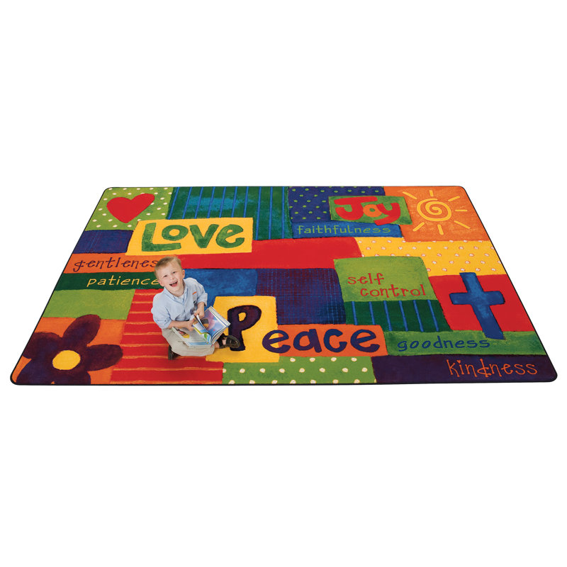 Tapis jaune touffeté Spirit Spirit Fruit, Rectangle 6 pi x 9 pi