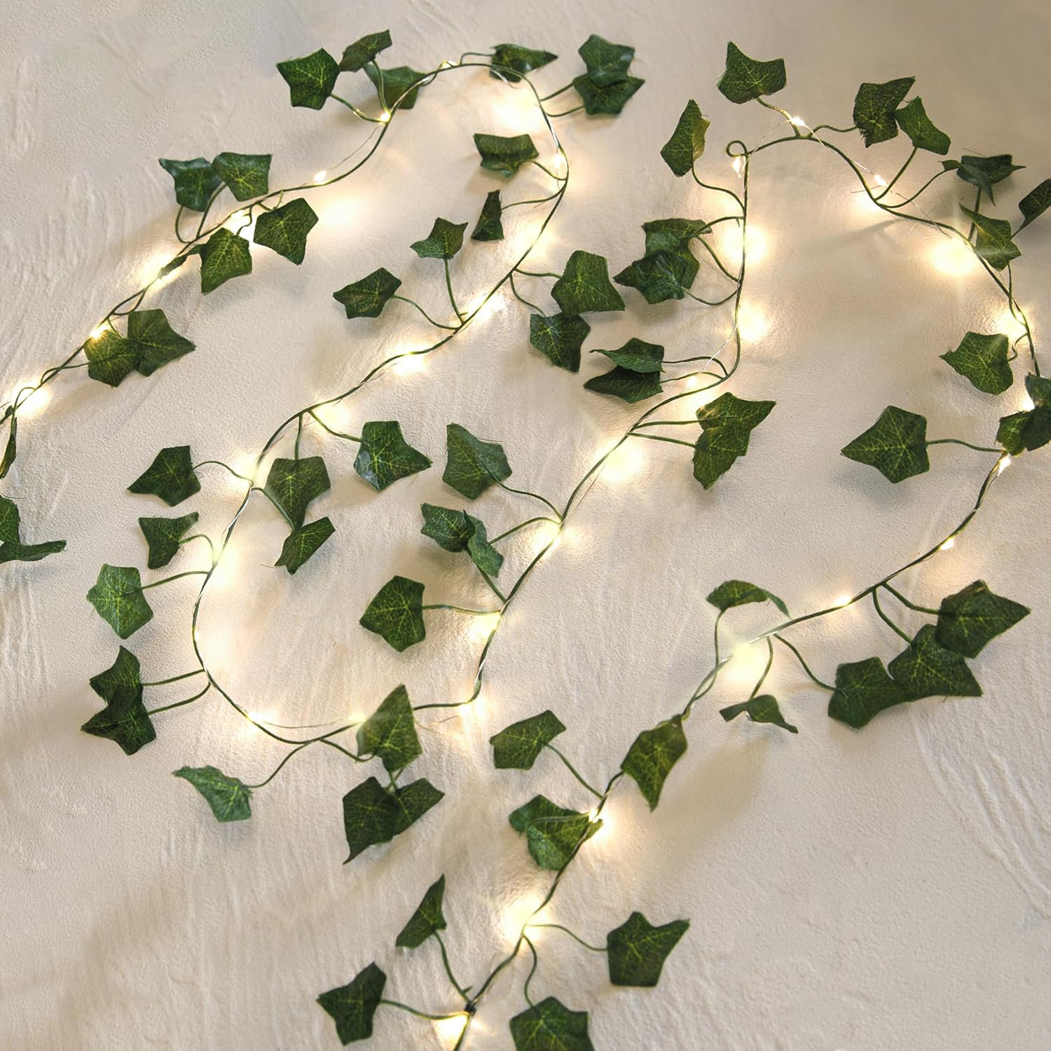 The Holiday Aisle® 2 Pack Vine Lights Green Ivy Vines String Lights,Artifical Garland Plant Leaves With Lights | Wayfair