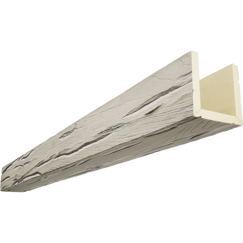 Poutre de plafond à 3 côtés en faux bois Riverwood Endurathane (poutre en U), 4"H x 12"W, Désert de Sonora, 14'L