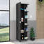 Armoire en lin à porte simple H 62 po, cinq tablettes extérieures, quatre tablettes intérieures-252241644