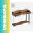 100Cm 2 Tier Rustic Console Table with 2 Drawers and Storage Shelf Entryway Living Room