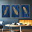 Golden Feather I, ensemble de 3 toiles encadrées sur toile-97792998-97792999