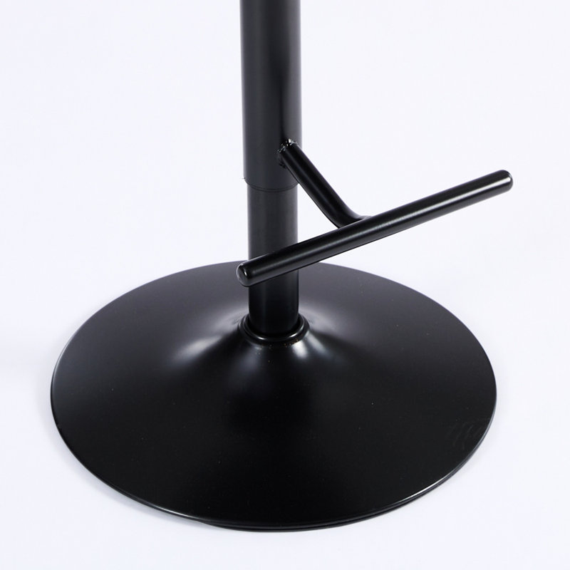 Tabourets de bar pivotants en polyuréthane vieilli et rétro avec hauteur de siège réglable, dossiers capitonnés confortables pour la maison et la cuisine (ensemble de 2)