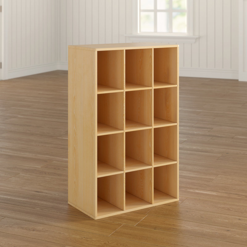 12 Pair Stackable Shoe Storage Cabinet, Beech