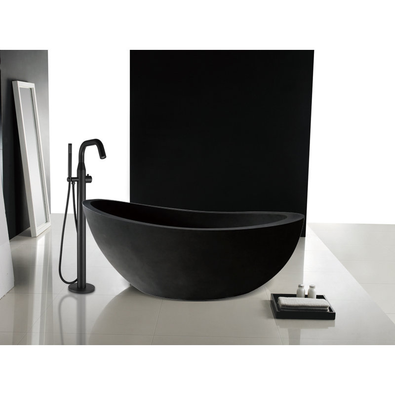 1 Handle Bathroom Tub Filler with Diverter, Matt Black