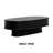 NTC STREAM DOU Coffee Table Modern Double-Layer Oval Wooden Center Table with Vertical Groove Design, Stylish Living Room Decor, Contemporary Minimalist Style for Home and Office, Easy Assembly-1004224633