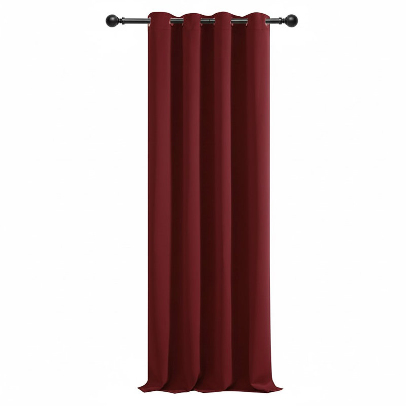 Blackout Single Curtain Panel, Red