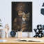  «Native American Child With Wolf Cub 2» par Momart, art mural en métal, 12 po x 16 po-1664585035