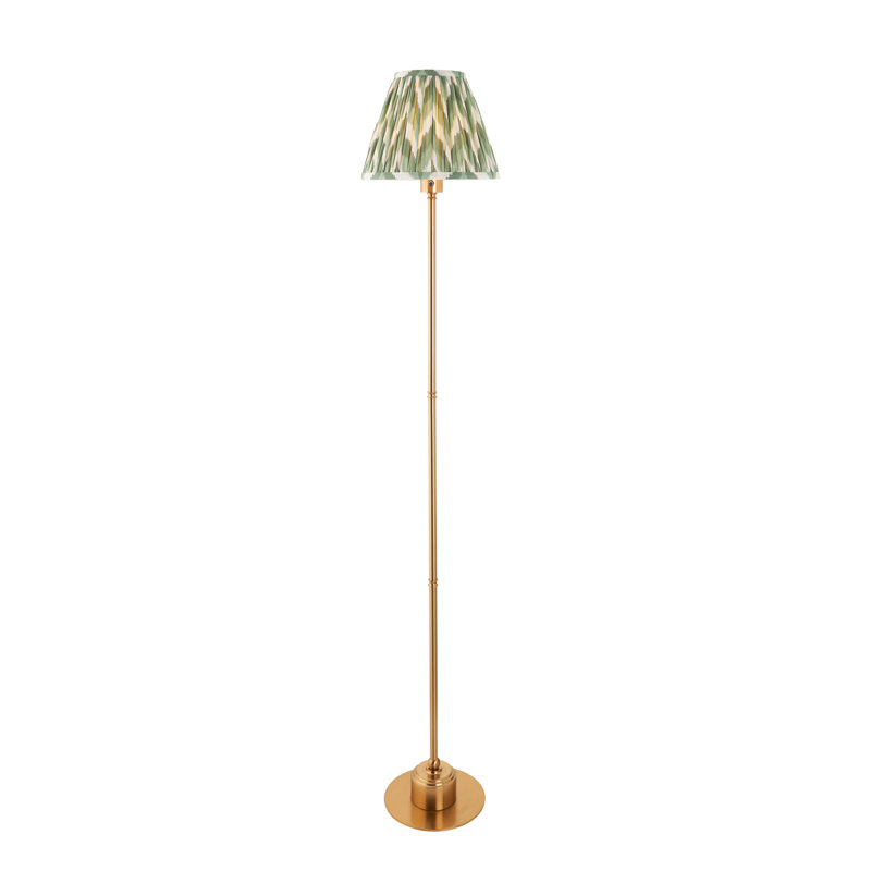140cm Brushed LED Traditional Floor Lamp, Green