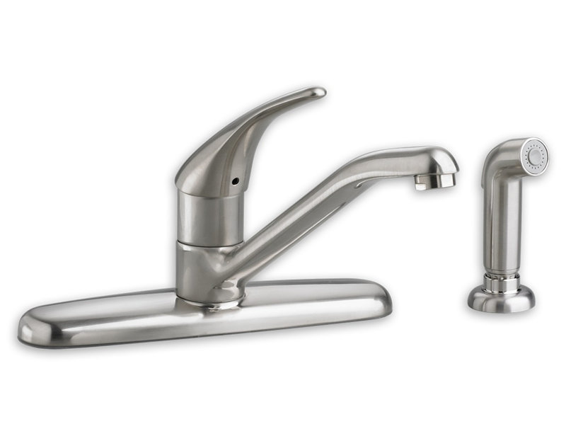 American Standard Colony Soft Kitchen Faucet with Side Spray, Satin Nickel, Side Spray