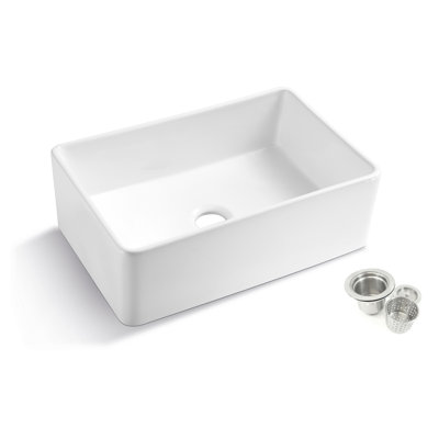 30'' L Single Bowl Ceramic Kitchen Sink
