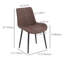 Chaises de salle à manger rembourrées de style moderne Mid-Century en cuir-903607328-887895820