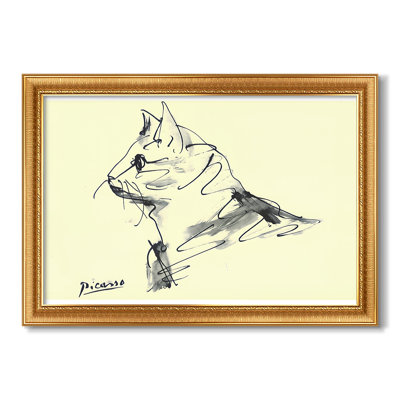 Cat (Le Chat), c. 1961-Pablo Picasso-Custom Framed Canvas