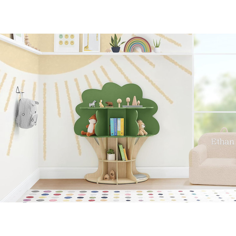 Bibliothèque Delta pour enfants - certifié Greenguard Gold, vert fougère / naturel