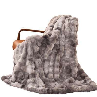 Jeté luxueux en fausse fourrure 3D Luxury