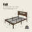 Gerrita Solid Bamboo and Metal Platform Bed with Integrated Headboard-670962503-651781913