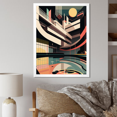 «Bauhaus Retro City Architecture», reproduction sur toile