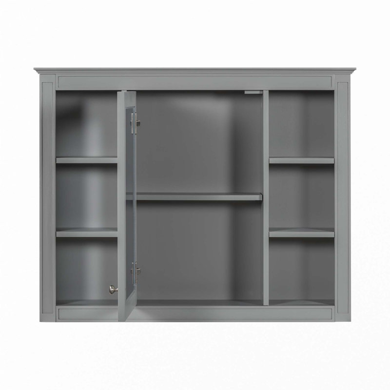 Armoire de rangement murale pour salle de bain, Pharmacie, Gris