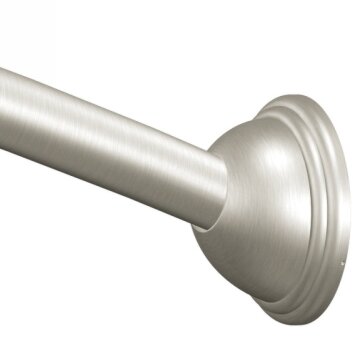 Decorative 60 in. to 72 in. Tension Shower Rod with Hooks in Satin Nickel