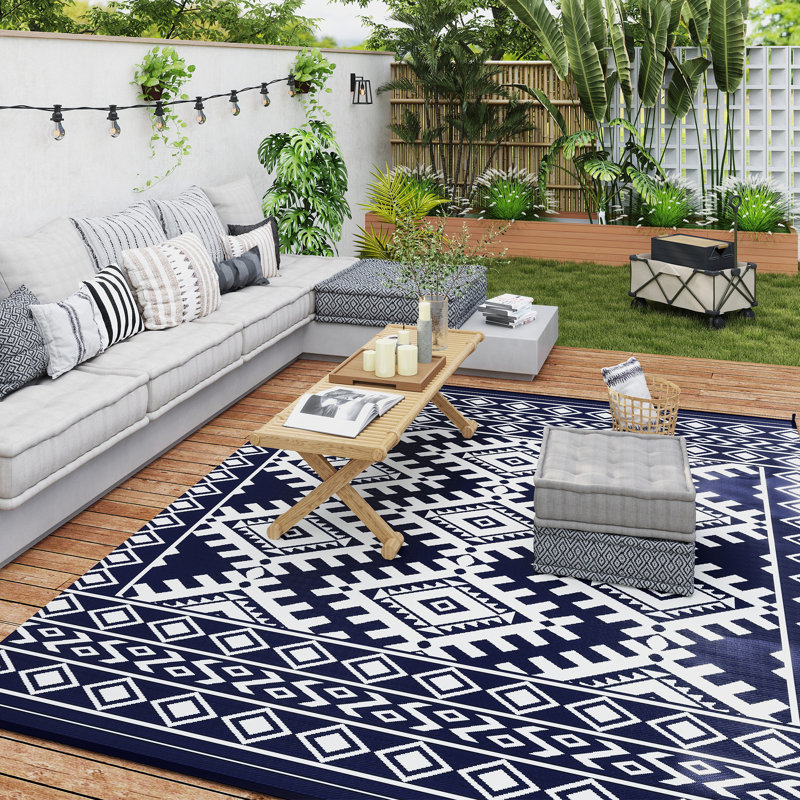 Flatweave Striped and Geometric Rug