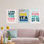 Scottish Sayings Motivational Inspirational Expression Pastels - 3 Piece No Frame Print Set-88622424