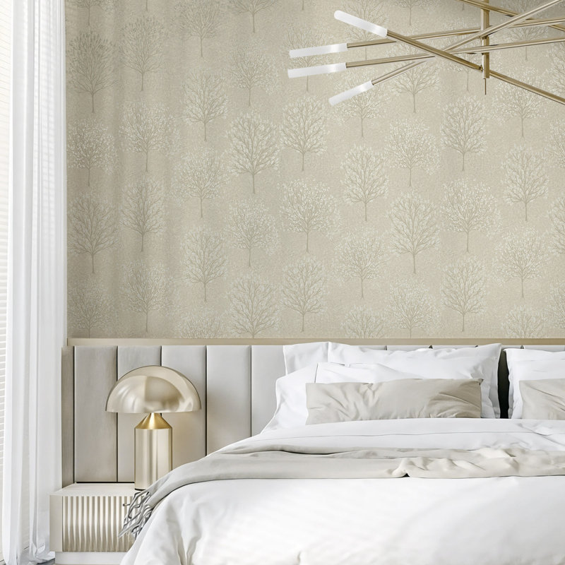 Rouleau de papier peint bouleau, Gris