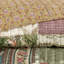 Ensemble de courtepointe réversible en coton beige / rouge -654539741